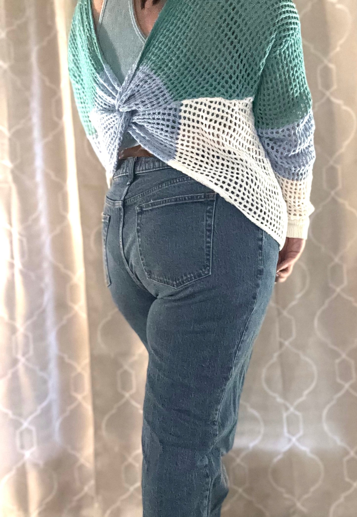 "Seas The Day" Twisted Back Long Sleeve