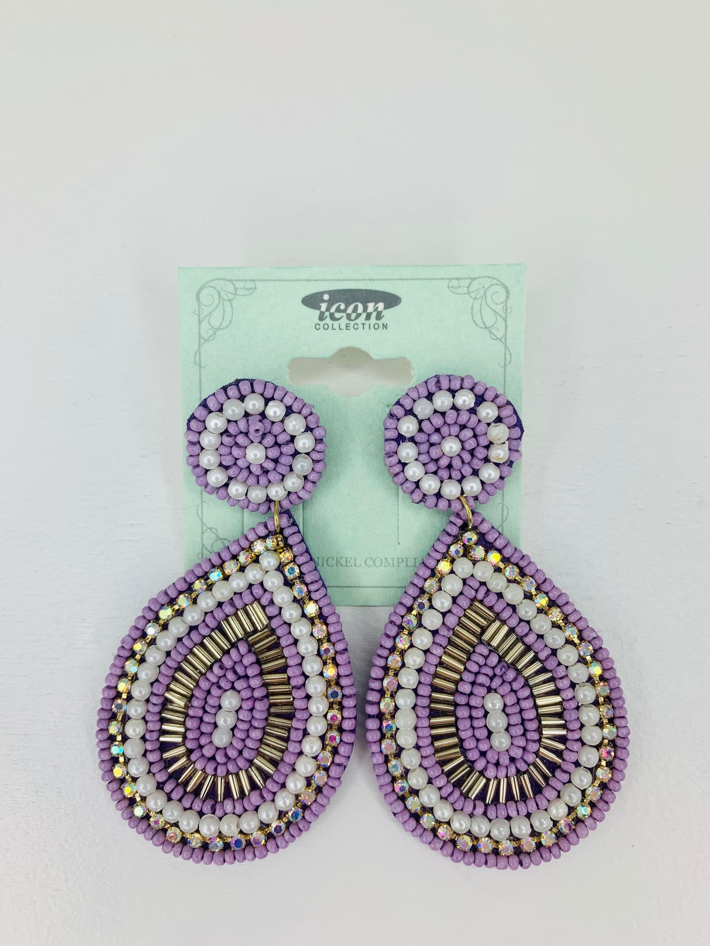 "Lavender Love" Beaded Earrings