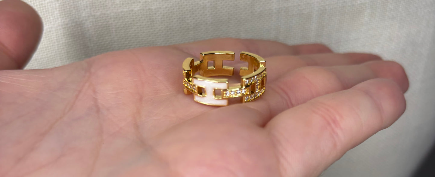 “Links of Love” Adjustable Ring