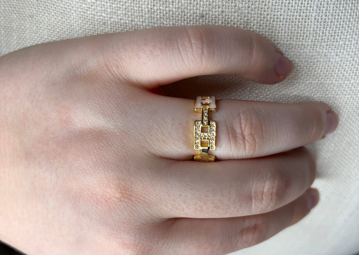 “Links of Love” Adjustable Ring