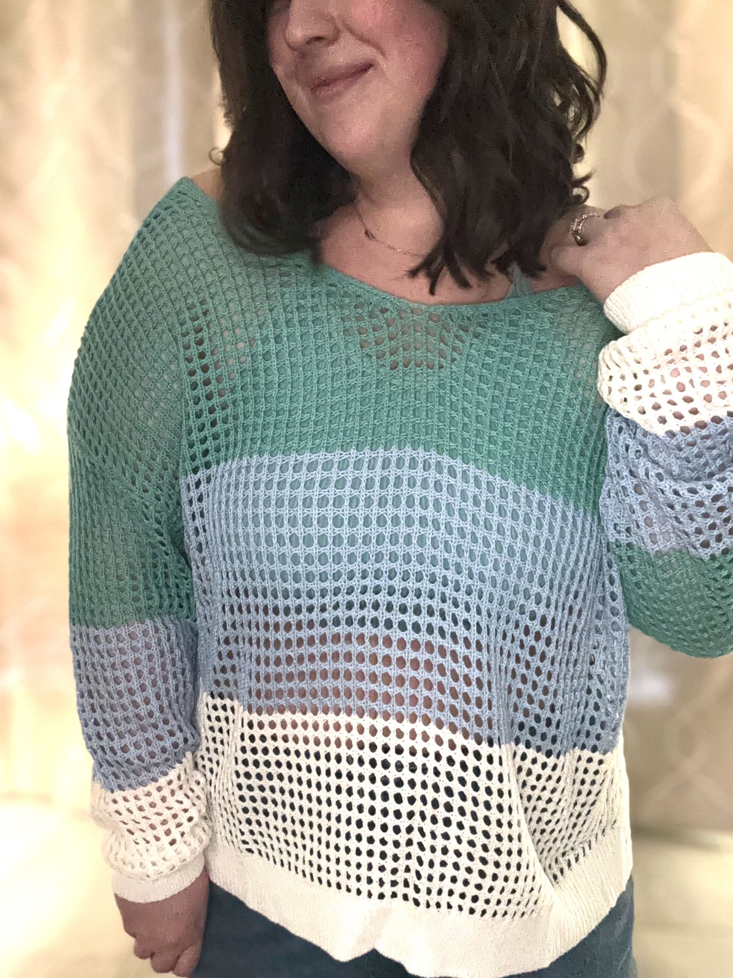 "Seas The Day" Twisted Back Long Sleeve