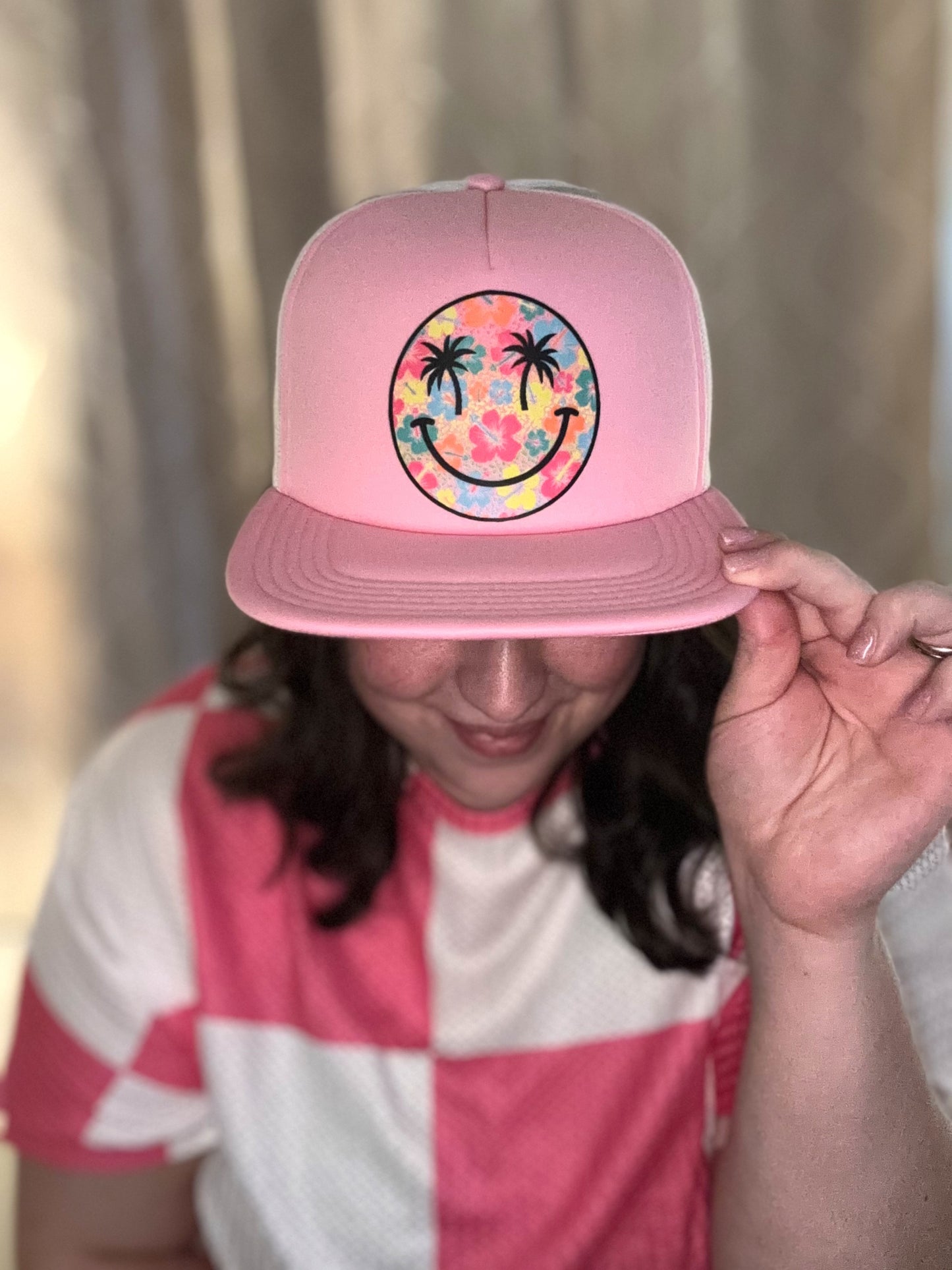 Smiley Palm Foam Trucker Hat
