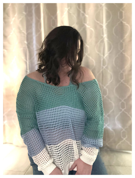 "Seas The Day" Twisted Back Long Sleeve